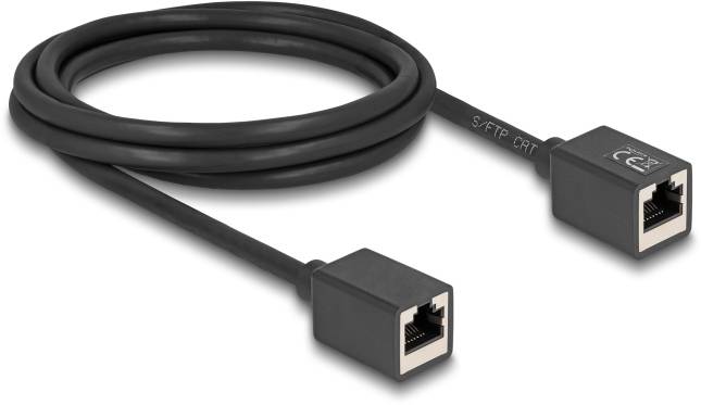 Delock mrežni patch kabl 2,00 m crna RJ45 utičnica