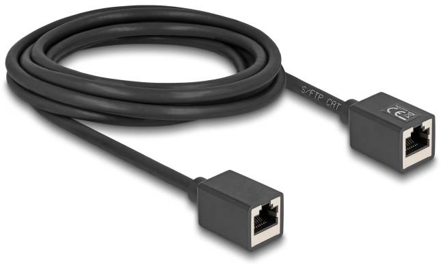 Delock mrežni patch kabl 3,00 m crna RJ45 utičnica