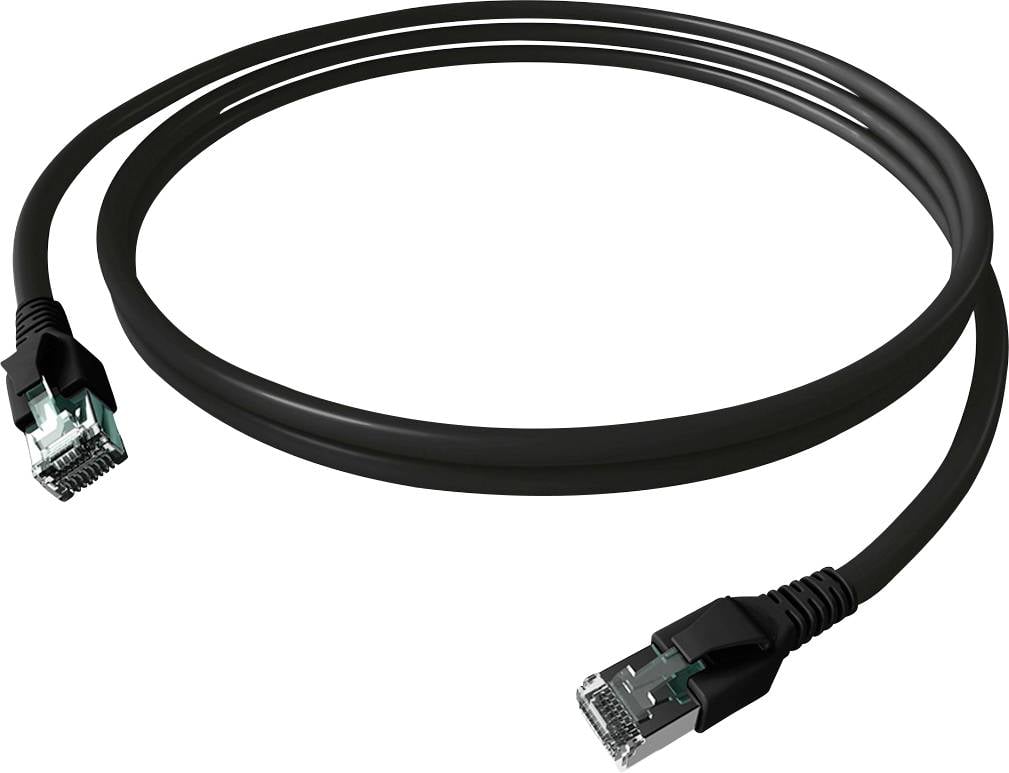 Easylan mrežni patch kabl 0,50 m crna RJ45 utikač