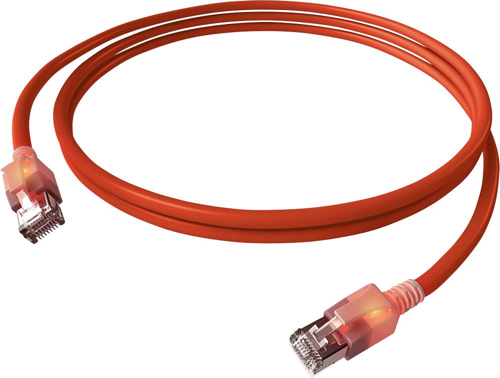 EasyLan DualBoot mrežni patch kabl 2,00 m crvena (jasna) RJ45 utikač