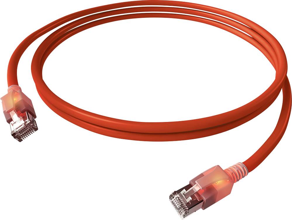 EasyLan DualBoot mrežni patch kabl 10,00 m crvena (jasna) RJ45 utikač