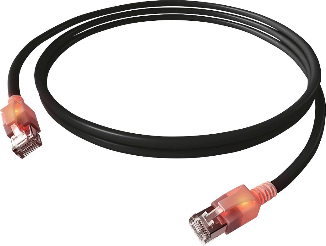 EasyLan DualBoot mrežni patch kabl 1,00 m crna RJ45 utikač