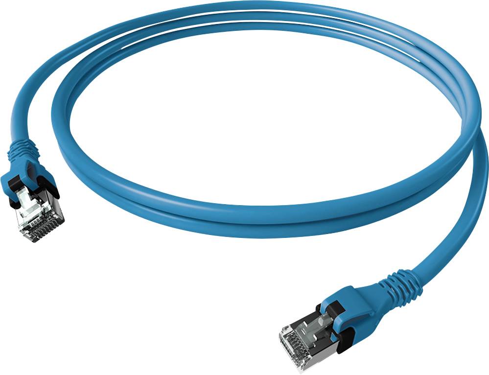 Easylan mrežni patch kabl 10,00 m plava RJ45 utikač 3399656