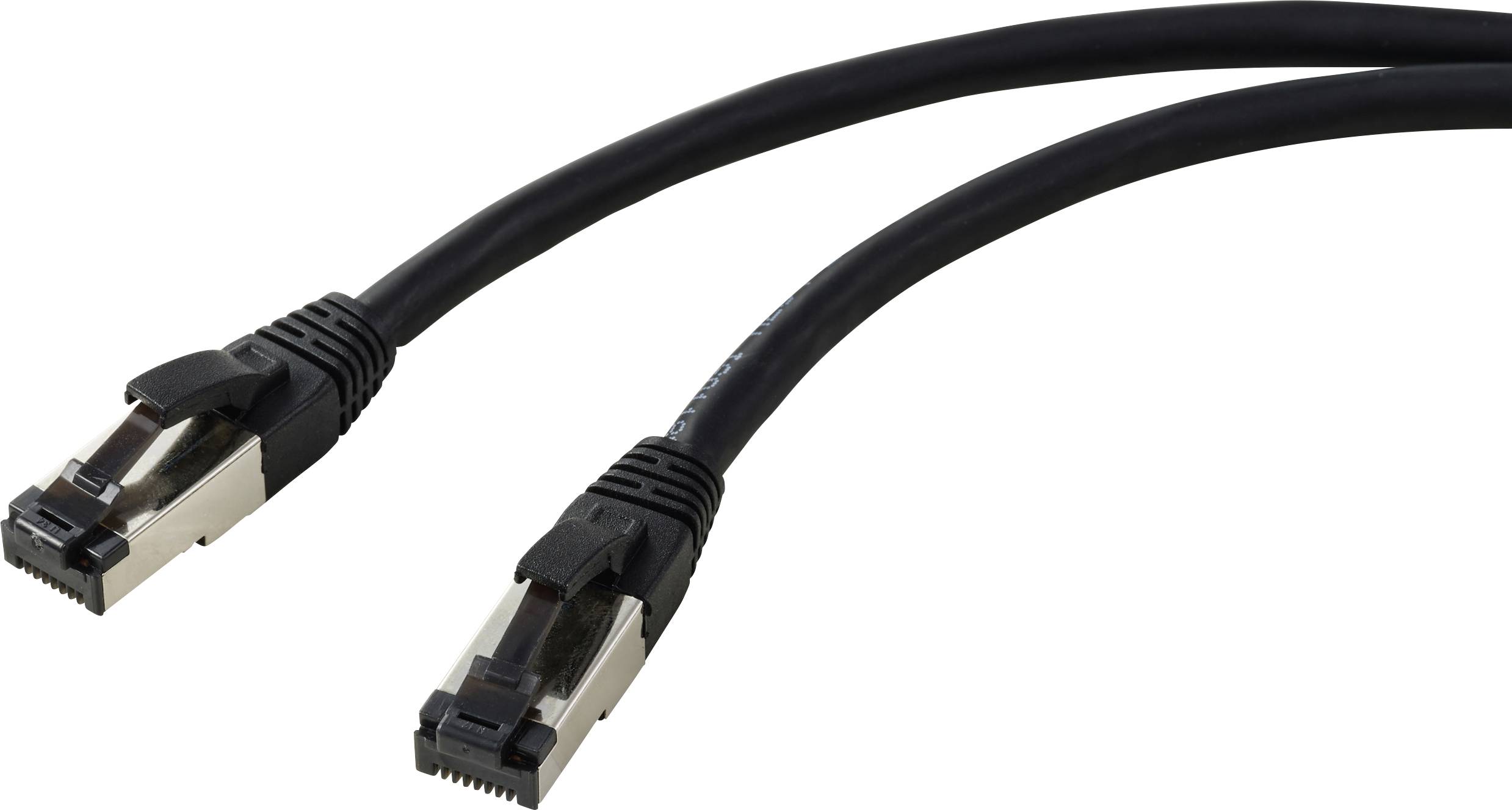 Renkforce RF-7106482 mrežni patch kabl 2,00 m crna RJ45 utikač