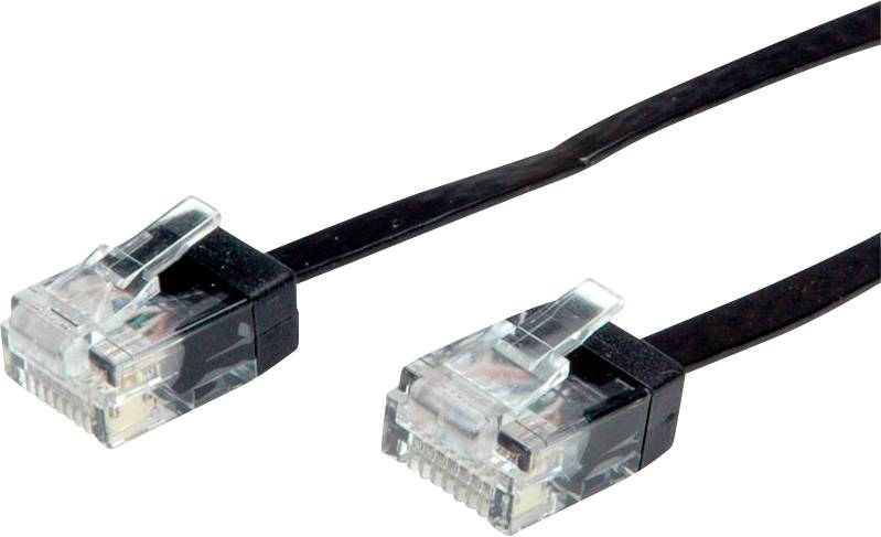 Roline mrežni patch kabl 0,5 m crna RJ45 utikač