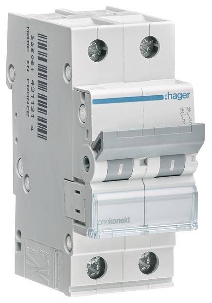 Hager MCN216 automatski osigurac 2-polni 16 A 400 V 6 kA