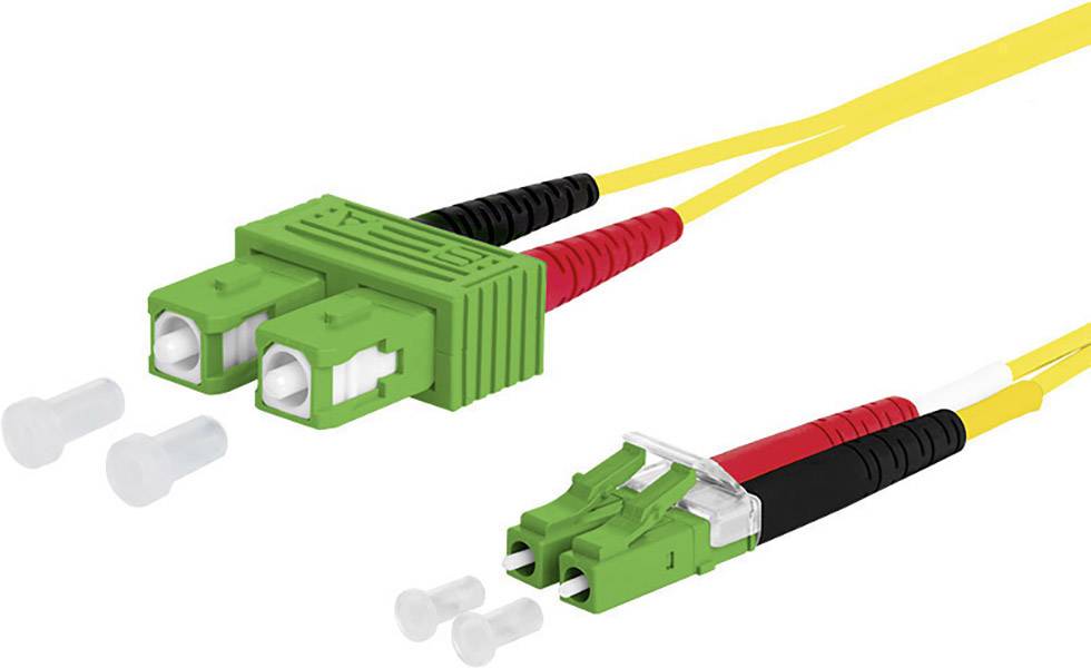 Metz Connect optički priključni kabl 1,00 m žuta muški konektor SC APC