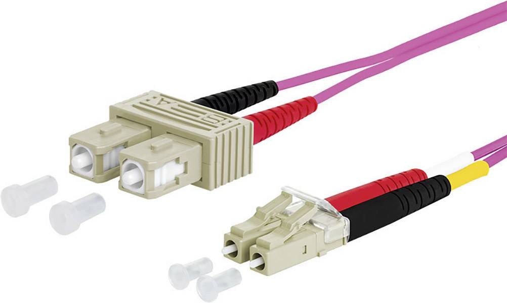 Metz Connect optički priključni kabl 2,00 m ljubičasta muški konektor SC