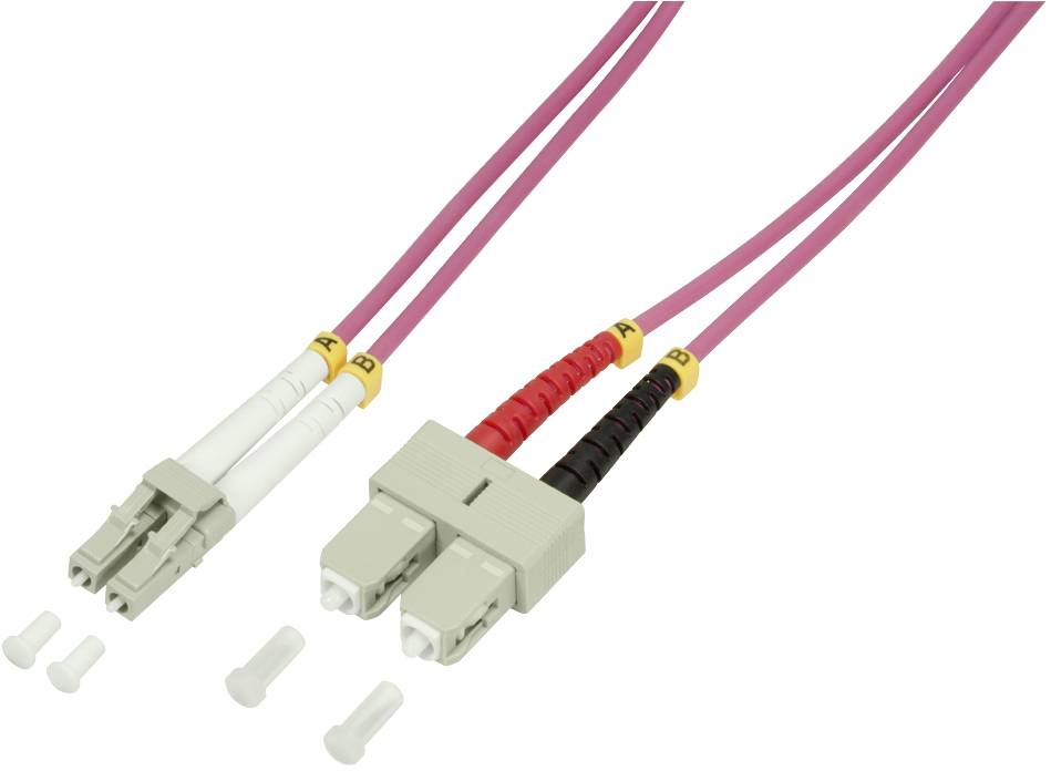 LogiLink optički priključni kabl 7,50 m ljubičasta LC-utikač