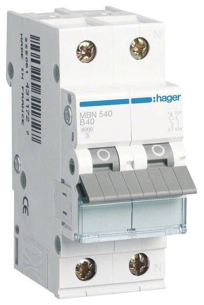 Hager MBN540 automatski osigurac 2-polni 40 A 230 V 6 kA