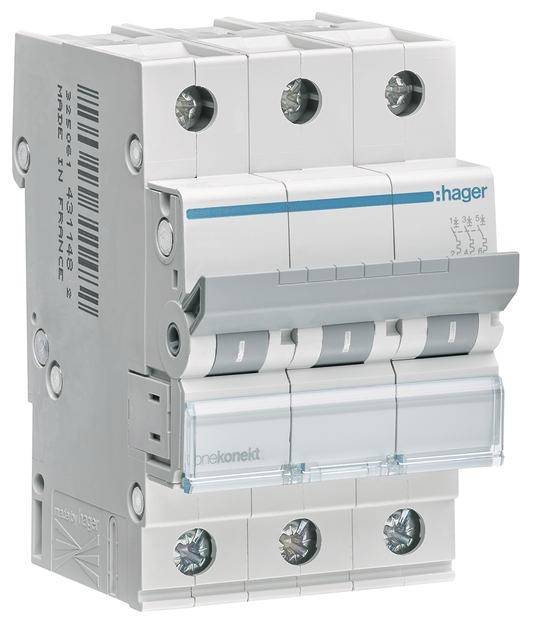Hager MCN304 automatski osigurac 3-polni 4 A 400 V 6 kA