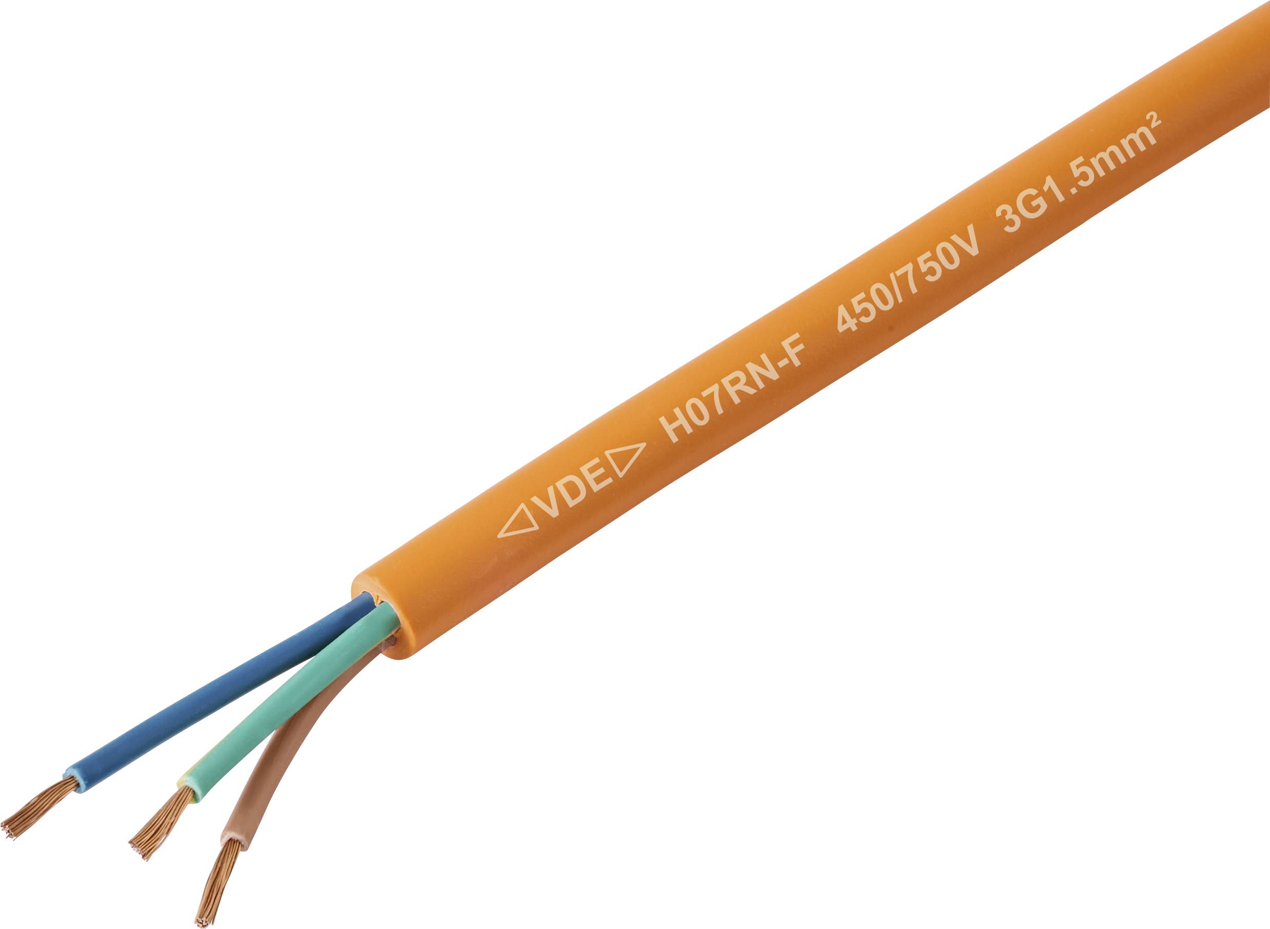 TRU COMPONENTS TC-13537000 gumirani kabl 3 G 1,5 mm² 450 V, 750 V 10,1 mm