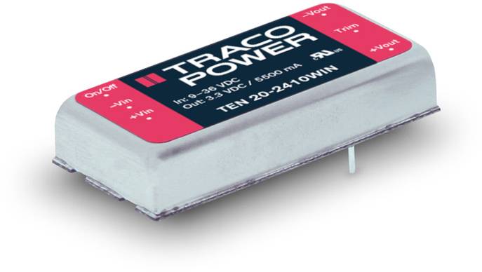TracoPower TEN 20-4810WIN DC/DC napajanje - ispravljač za štampanu ploču 48 V/DC 3.3 V/DC 5.5 A 20 W Broj izlaza: 1 x.