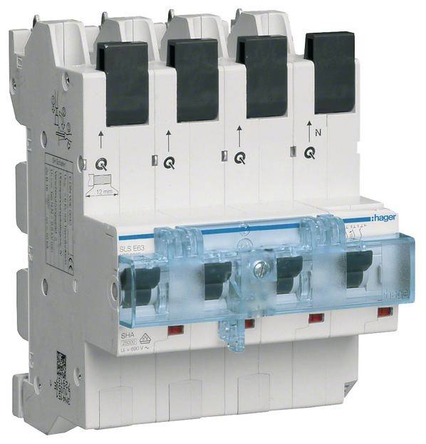 Hager HTS663E automatski osigurac 4-polni 63 A 400 V