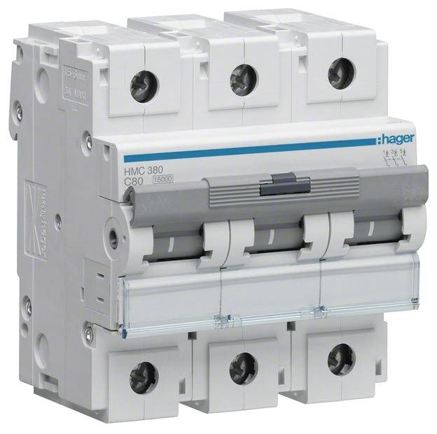 Hager HMC380 automatski osigurac 3-polni 80 A 415 V 15 kA