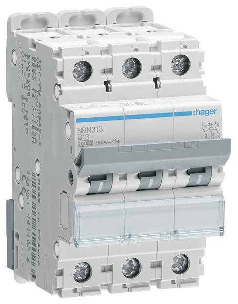 Hager NBN313 automatski osigurac 3-polni 13 A 400 V 10 kA