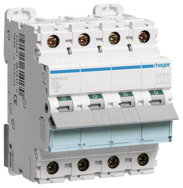 Hager 3199267 instalacioni prekidač (MCB) 16 A 4-polni