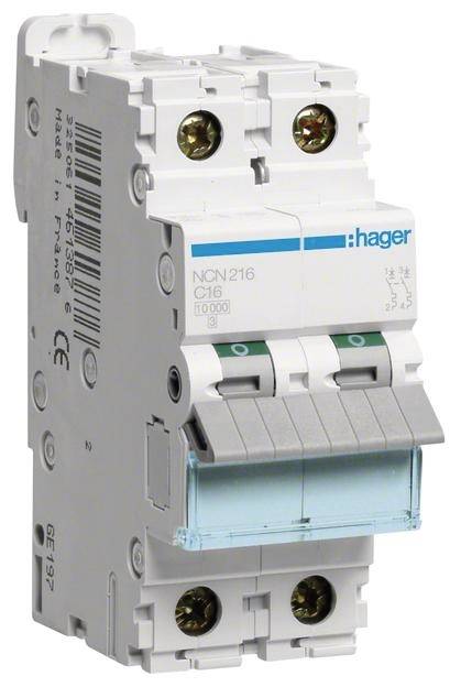 Hager NCN216 automatski osigurac 2-polni 16 A 400 V 10 kA