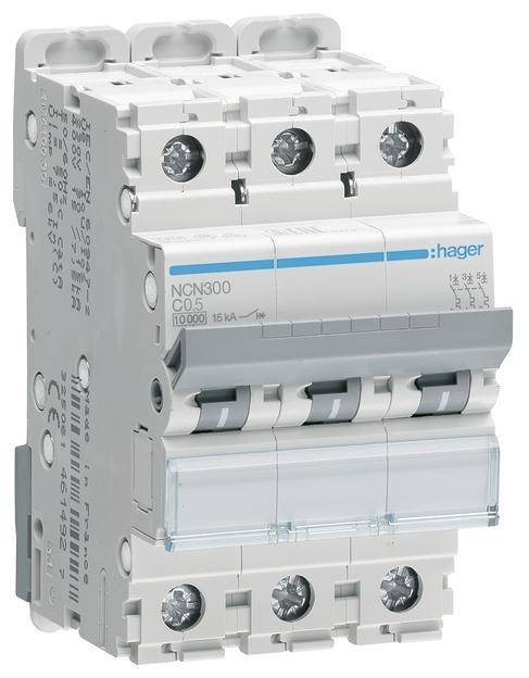 Hager NCN300 automatski osigurac 3-polni 5 A 400 V 10 kA