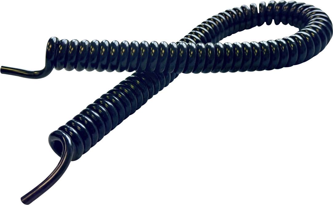 BKL Electronic spiralni kabl 6 x 0,50 mm² 300 V crna