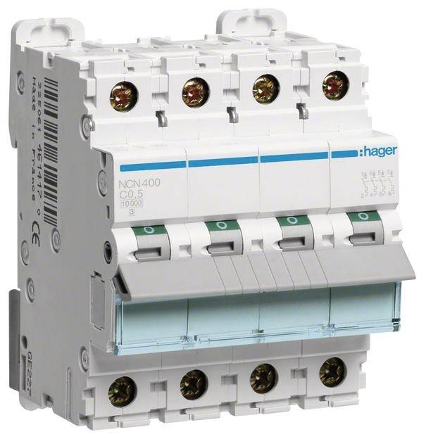 Hager NCN400 automatski osigurac 4-polni 5 A 400 V 10 kA