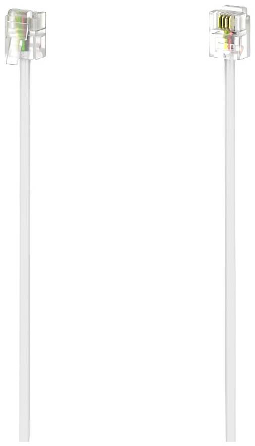 Hama telefonski priključni kabl 3 m bela RJ11 utikač 6p4c