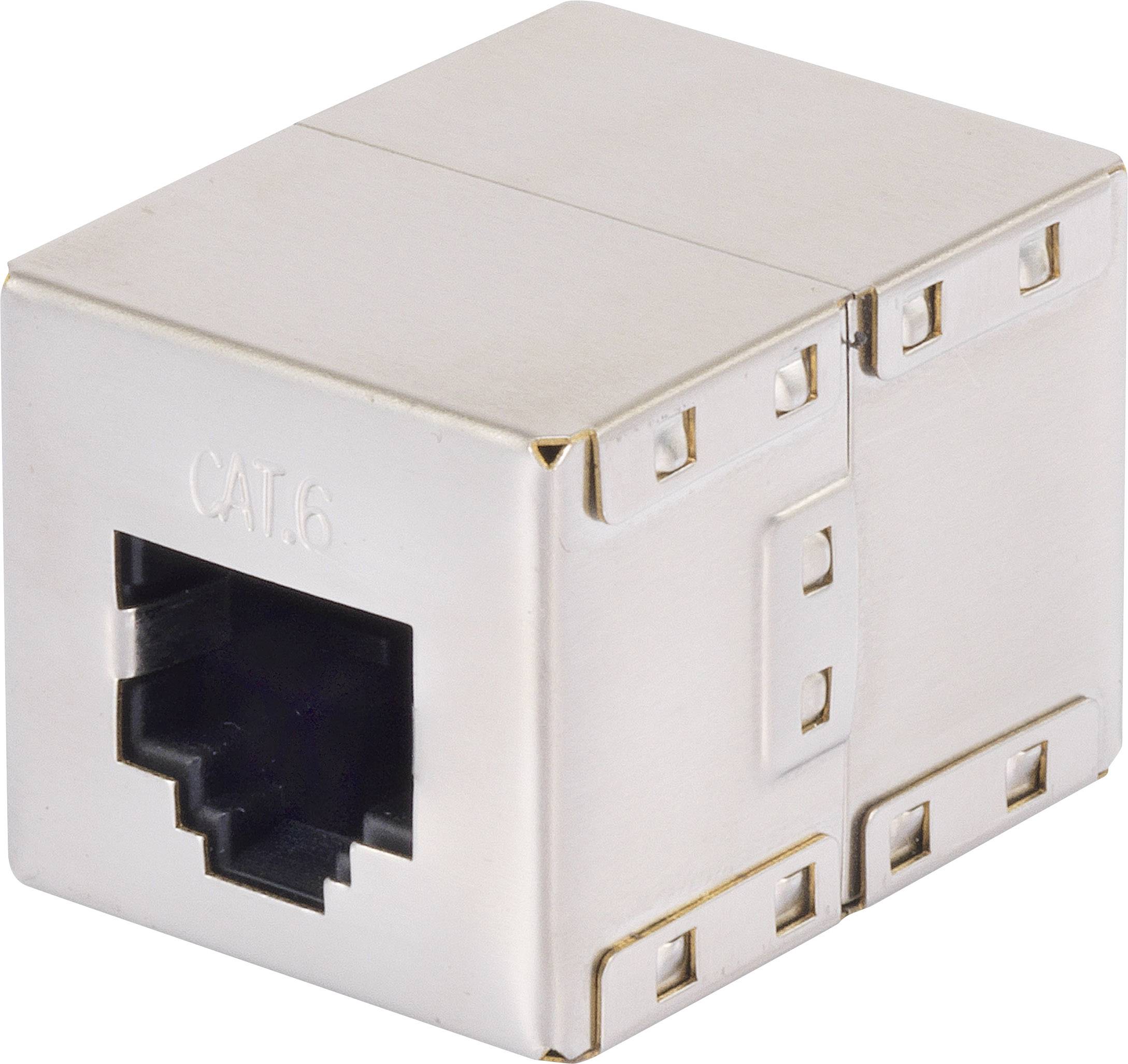 Renkforce mrežni adapter 1x RJ45 utičnica na 1x RJ45 utičnica CAT 6 metalna