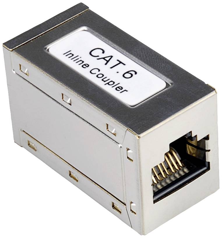 ROLINE mrežni adapter RJ45 spojka na RJ45 spojka CAT 6 210 m srebrna (metalna)