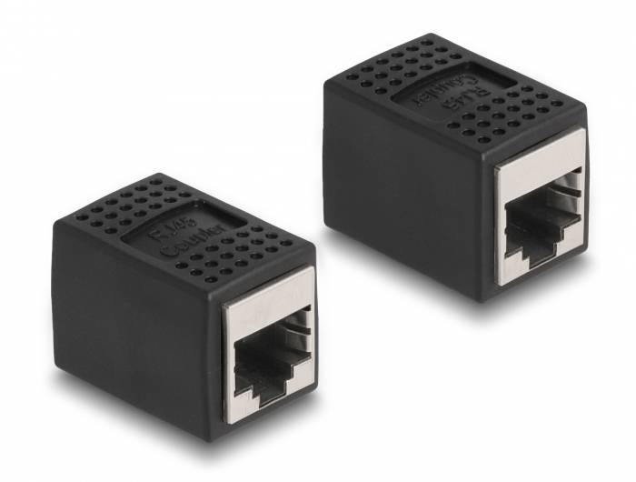Delock mrežni adapter 1x RJ45 utičnica na 1x RJ45 utičnica 0 mm crna