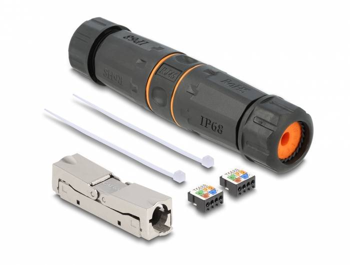 Delock mrežni adapter 1x LSA na 1x LSA crna