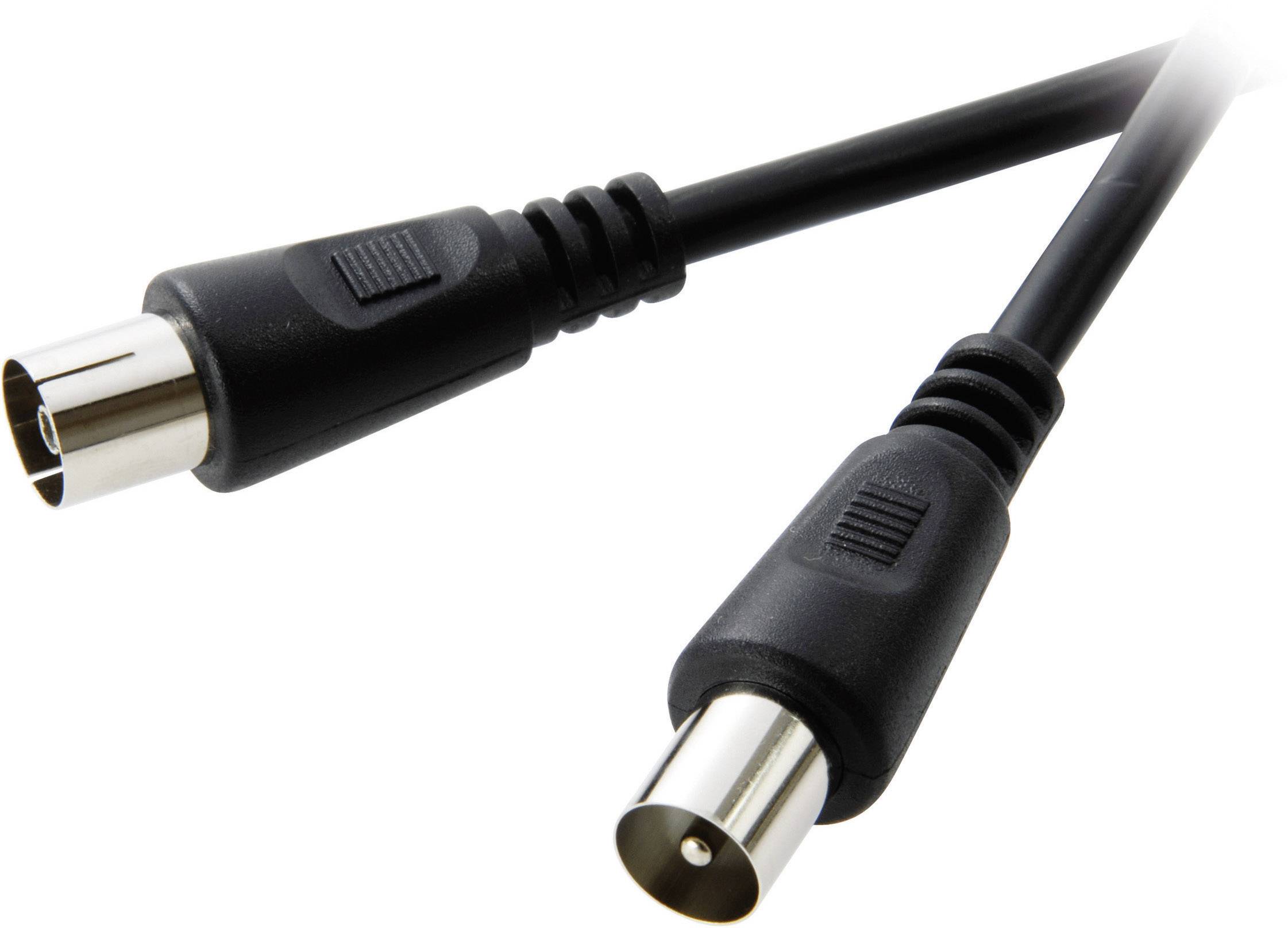 SpeaKa Professional antenski priključni kabl 1,50 m crna 75 Ω muški konektor