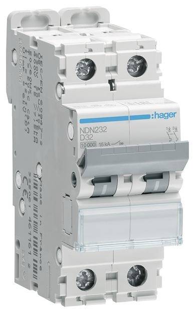 Hager NDN232 automatski osigurac 2-polni 32 A 400 V 10 kA