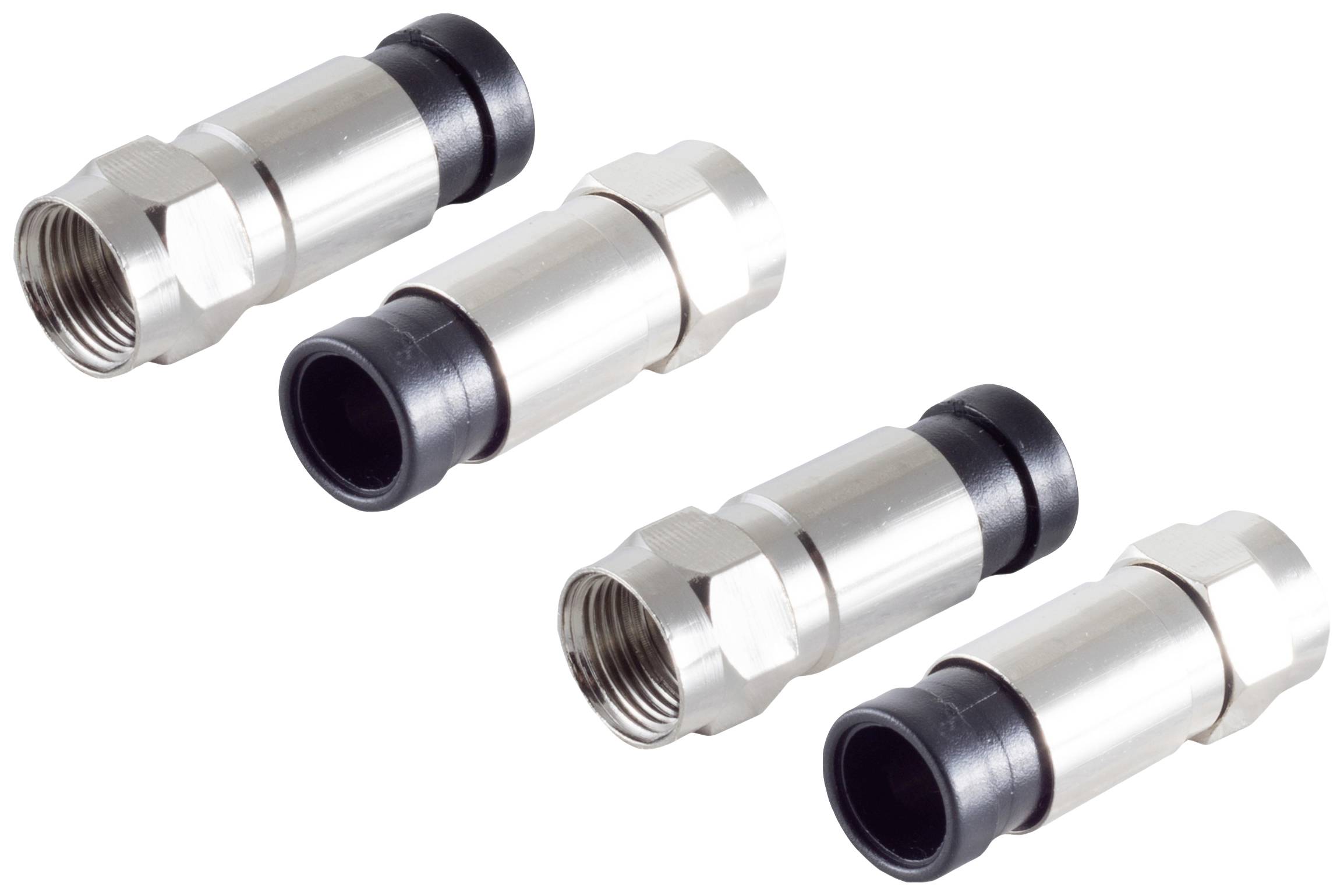 Shiverpeaks BS15-300114 F konektor srebrna, crna 2 kom 7 mm (pak. 2 kom)