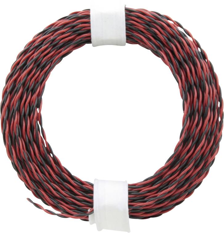 Donau Elektronik žica 210-10 upredena 2 x 0,04 mm² + 2 x 0,04 mm² 500 V crvena/crna