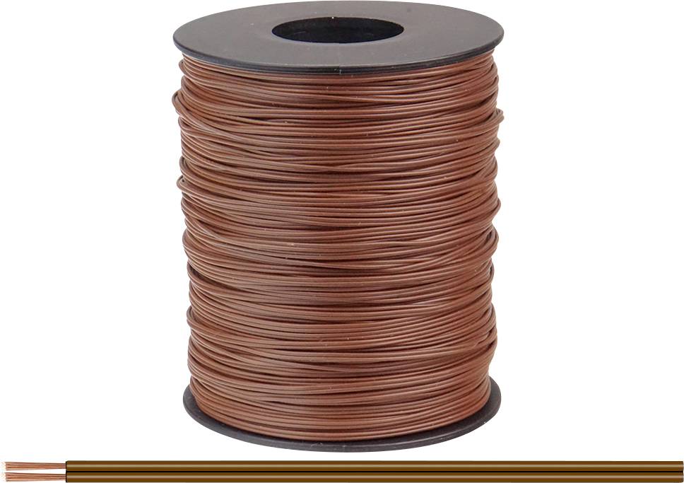 Donau Elektronik žica 114-88-100 upredena 2 x 0,08 mm² 500 V braon