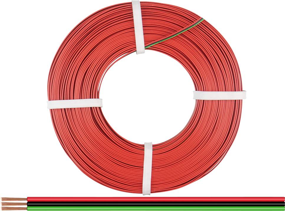 Donau Elektronik žica 318-014-25 upredena 3 x 0,14 mm² + 3 x 0,14 mm² 500 V crvena, crna, zelena