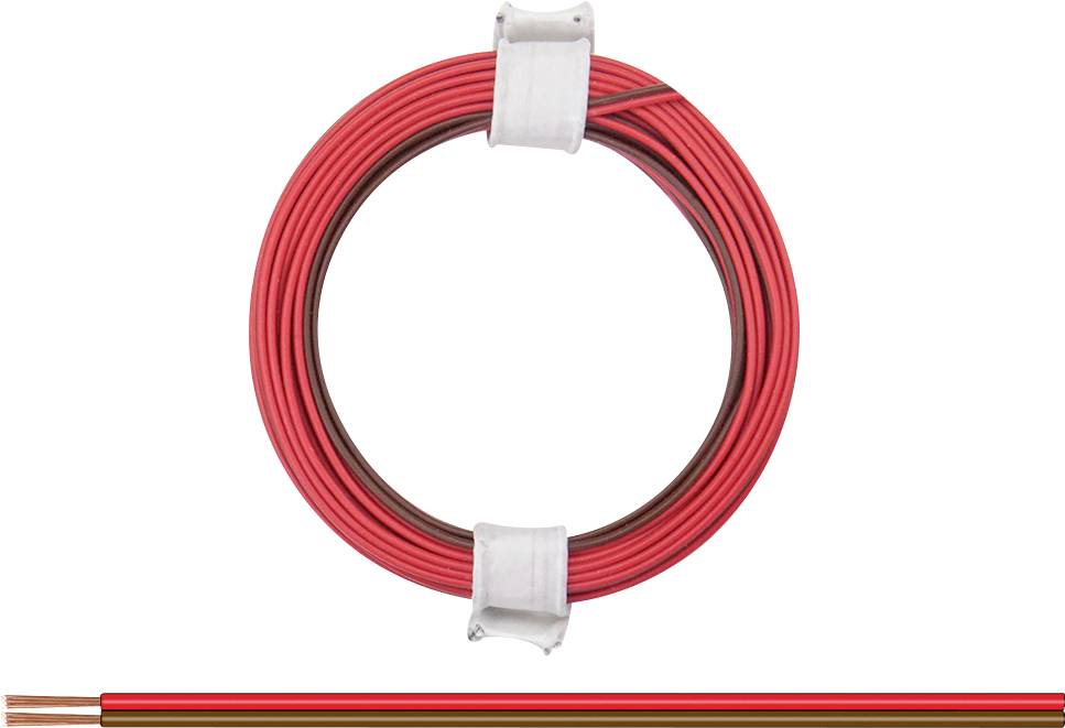Donau Elektronik 114-08 upredena žica 2 x 0,08 mm² crvene-braon 5 m