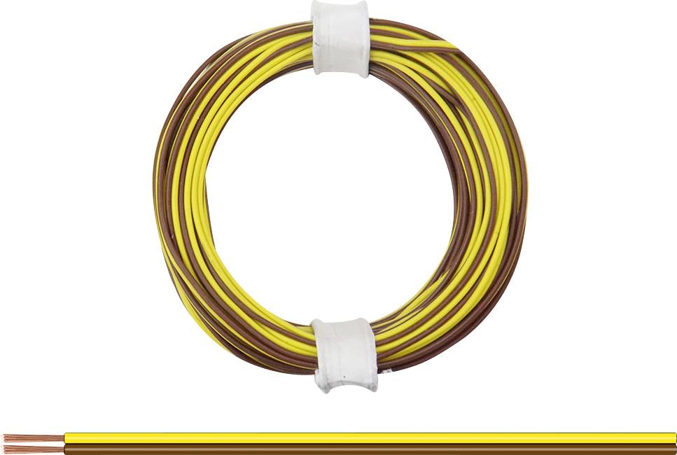 Donau Elektronik 114-38 upredena žica 2 x 0,08 mm² braon-žuta 5 m
