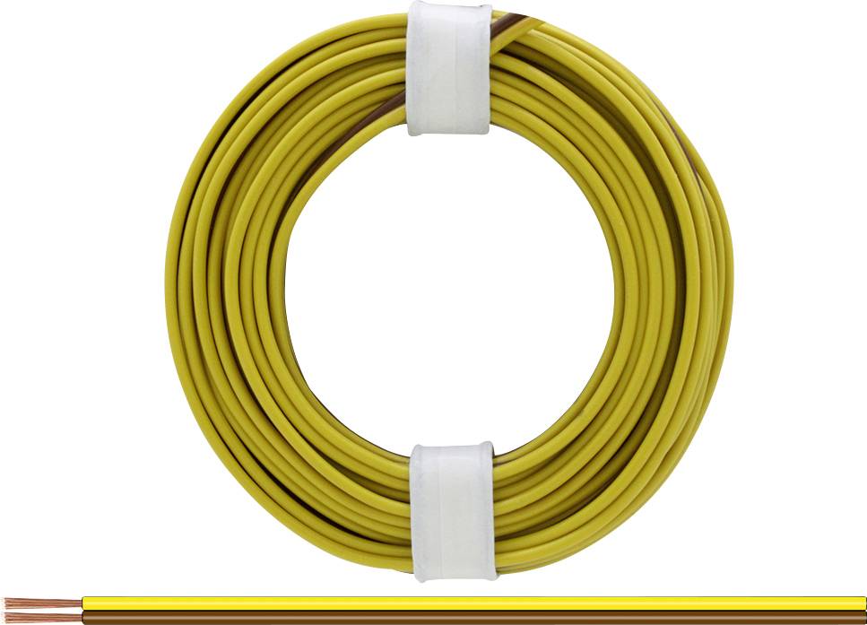 Donau Elektronik 218-38 upredena žica 2 x 0,14 mm² braon-žuta 5 m