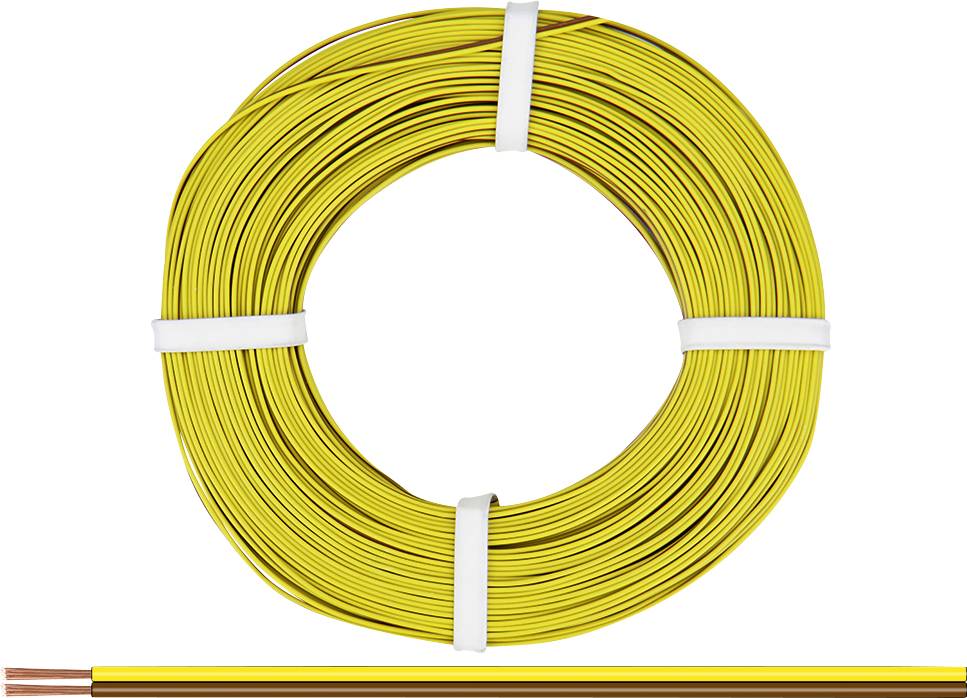 Donau Elektronik 225-380 upredena žica 2 x 0,25 mm² braon-žuta 50 m