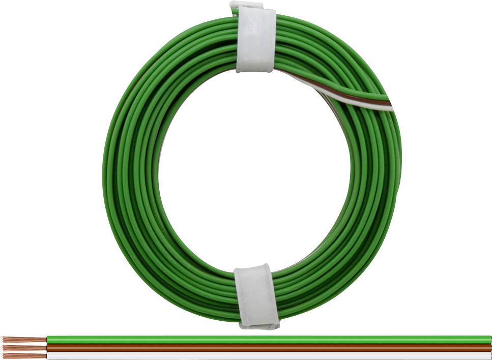 Donau Elektronik 318-5 upredena žica 3 x 0,14 mm² zelena, braon, bela 5 m