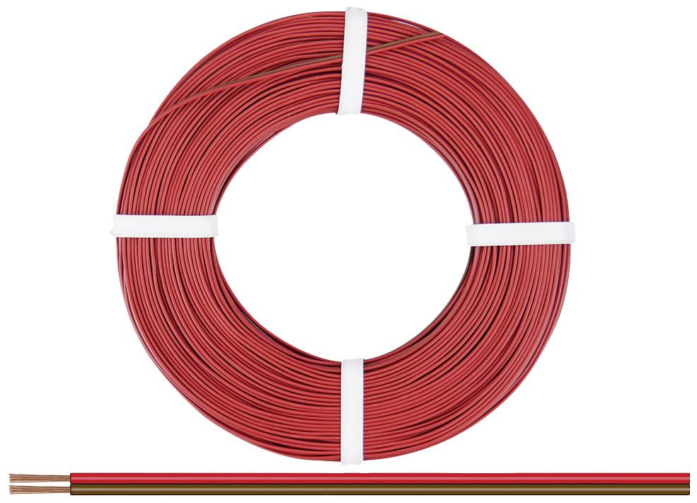 Donau Elektronik 275-08-25 upredena žica 2 x 0,75 mm² crvene-braon 25 m