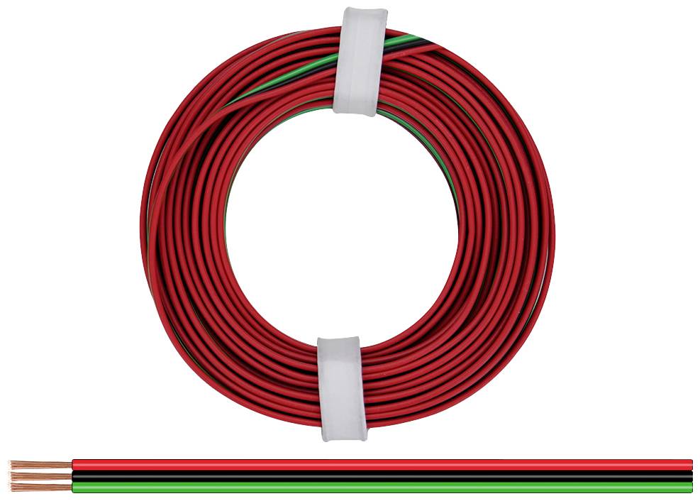 Donau Elektronik 325-014 upredena žica 3 x 0,25 mm² + 3 x 0,25 mm² crvena, crna, zelena
