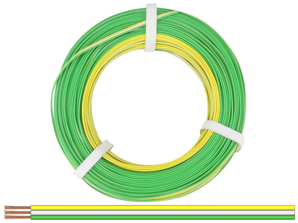 Donau Elektronik 325-354-50 upredena žica 3 x 0,25 mm² + 3 x 0,25 mm² žuta, bela, zelena