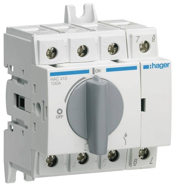 Hager HAC410 automatski osigurac 4-polni 100 A 415 V