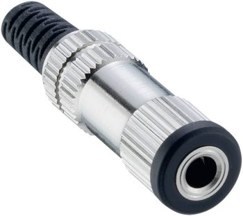 Džek konektor 3,5 mm 12 V/DC srebrna ravni ženski 1400672