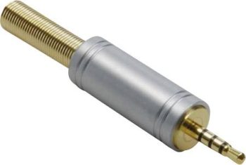Džek konektor 2,5 mm zlatna ravni muški 4