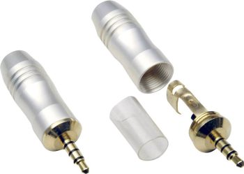 Džek konektor 3,5 mm zlatna ravni muški 4 1456267
