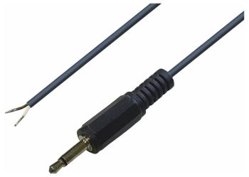 Džek konektor 3,5 mm crna ravni muški 2