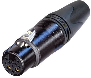 Neutrik NC10FXX-14-B XLR konektor crna Zakrivljen
